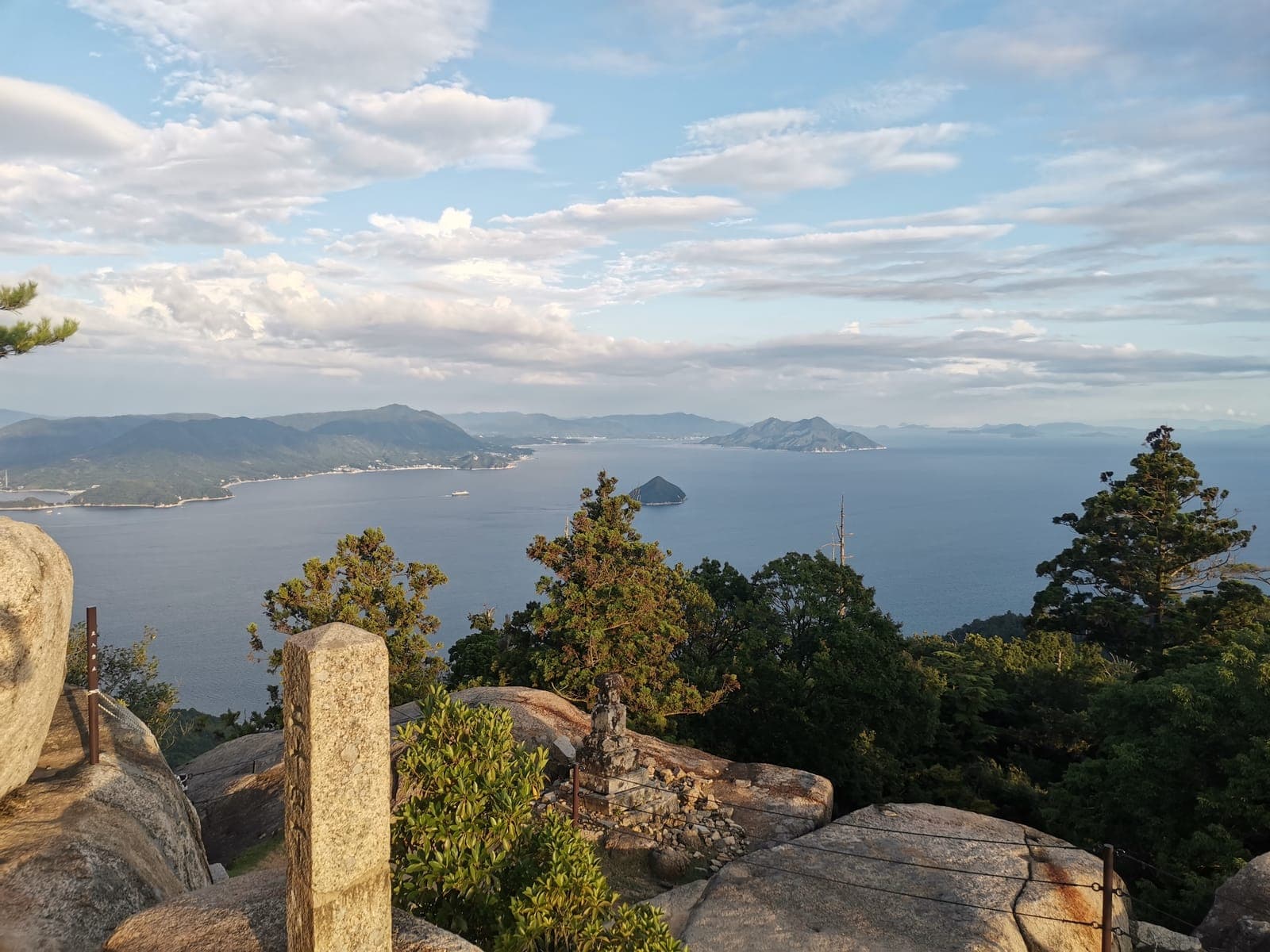 The top, just before sunset.