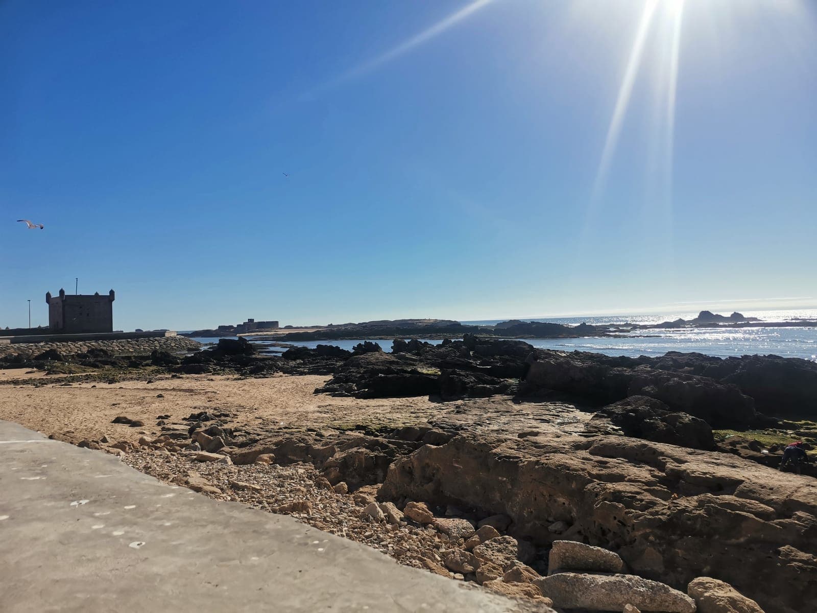 5:52 pm. The rocks, facing the old fort.