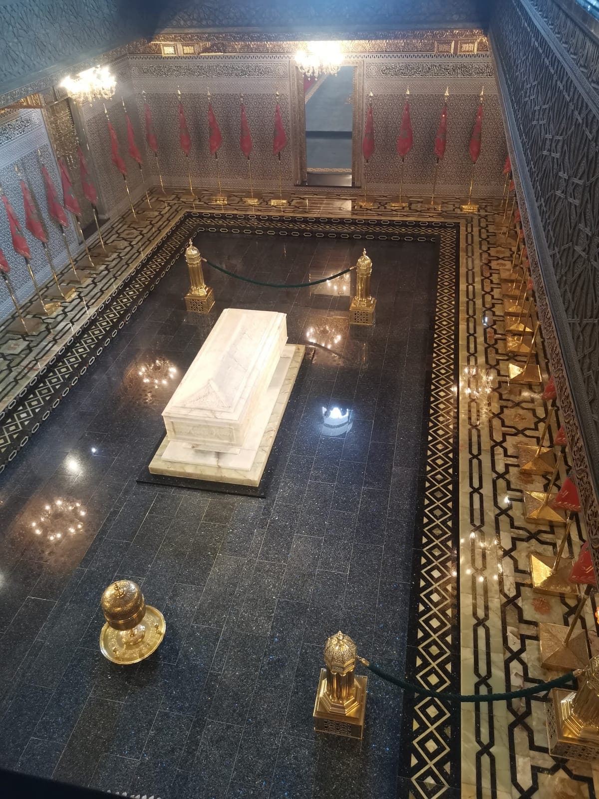 Inside the mausoleum.