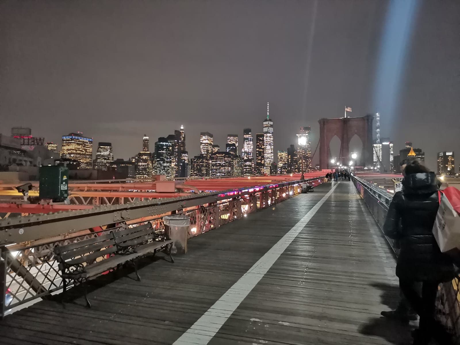 5:11 pm, heading back. Manhattan had lit up.