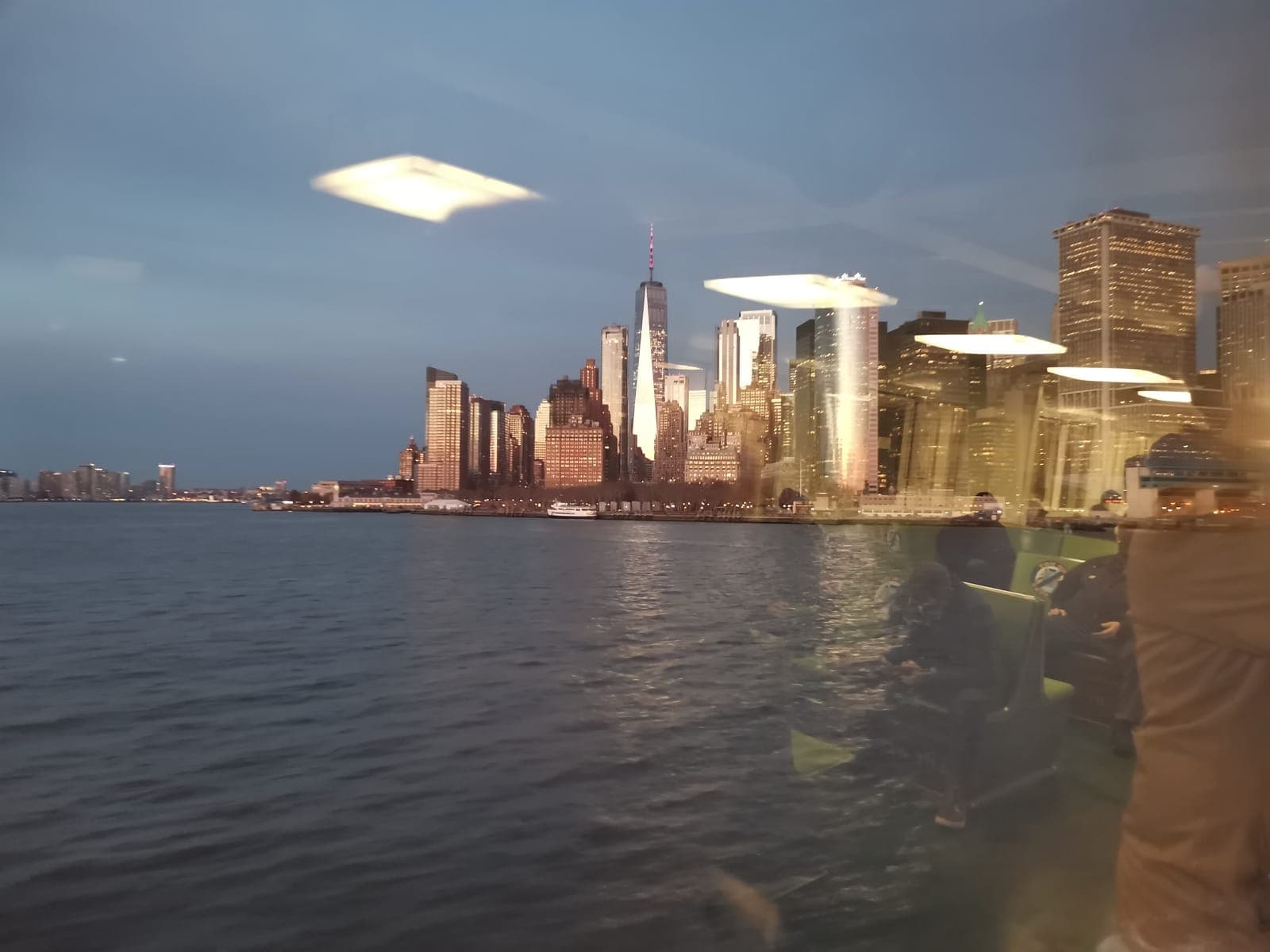 4:44 pm, Lower Manhattan from the water.