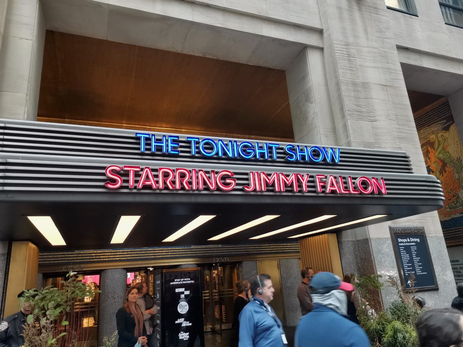 Macy’s on Herald Square, then the Tonight Show at Rockefeller Center.