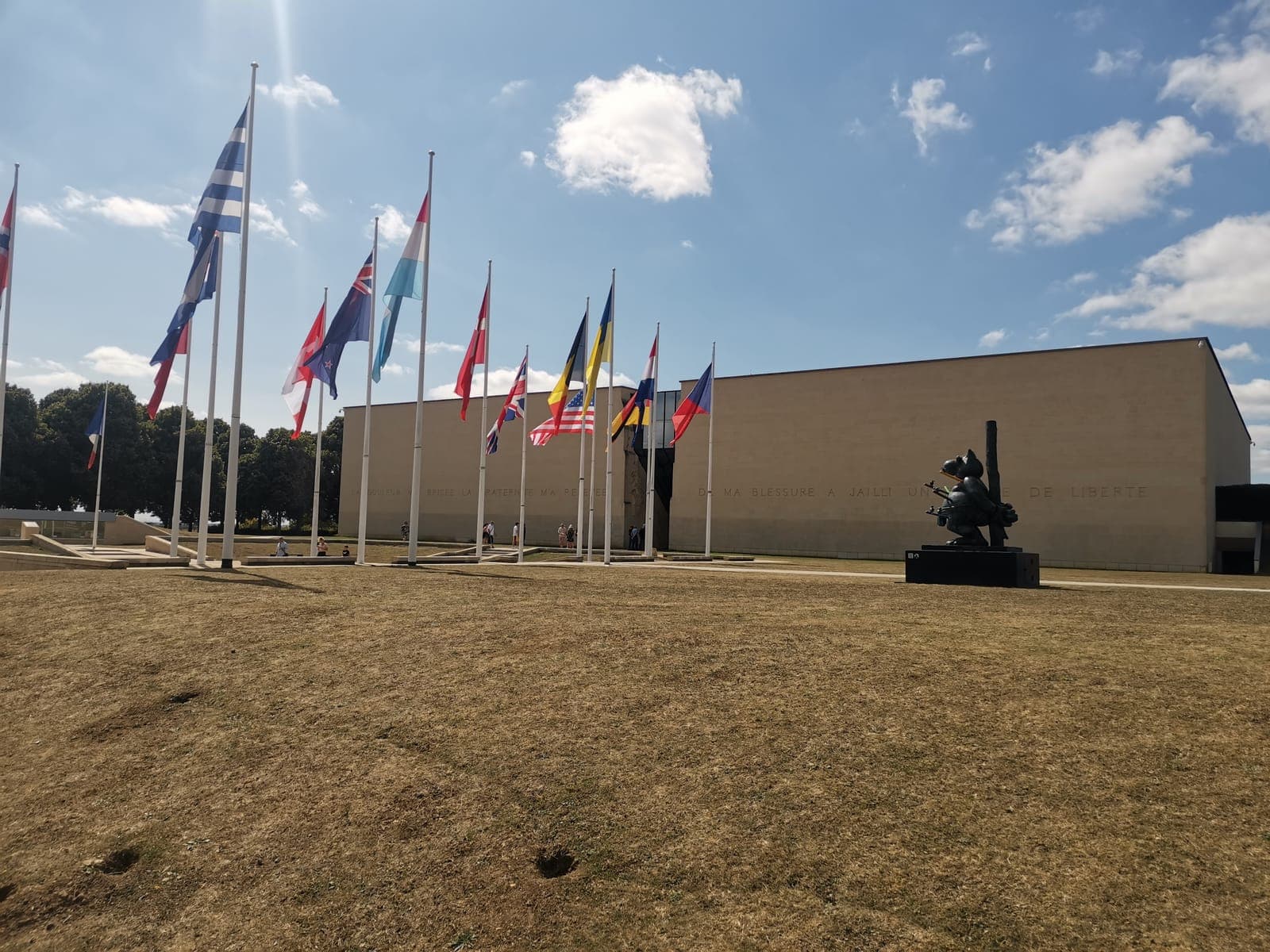Noon, the Caen Memorial.