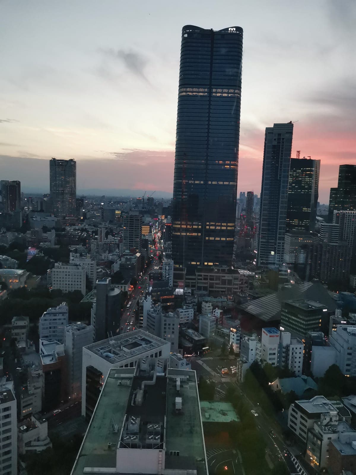 Found Tokyo Tower squeezed between two buildings, then watched the sun set from its deck.
