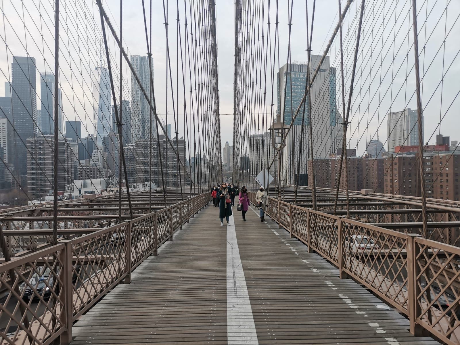 Manhattan through the cables.