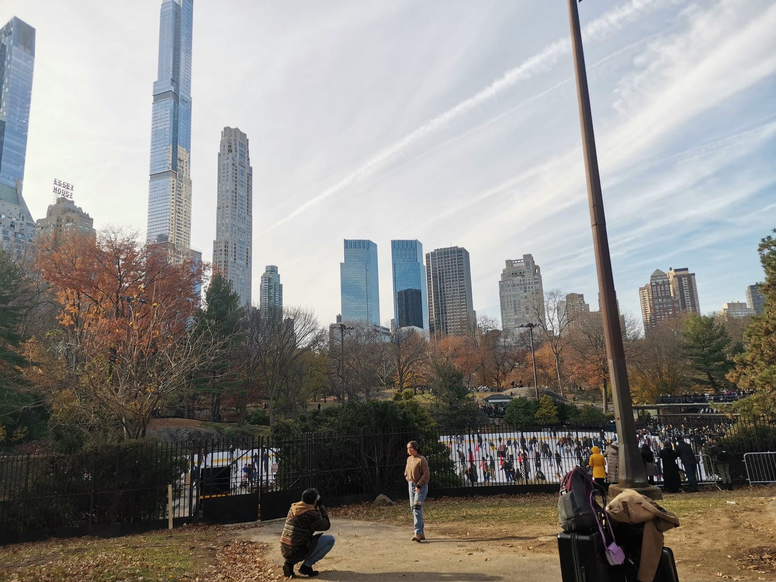 2:02 pm. Central Park, the towers of Billionaires’ Row above it.