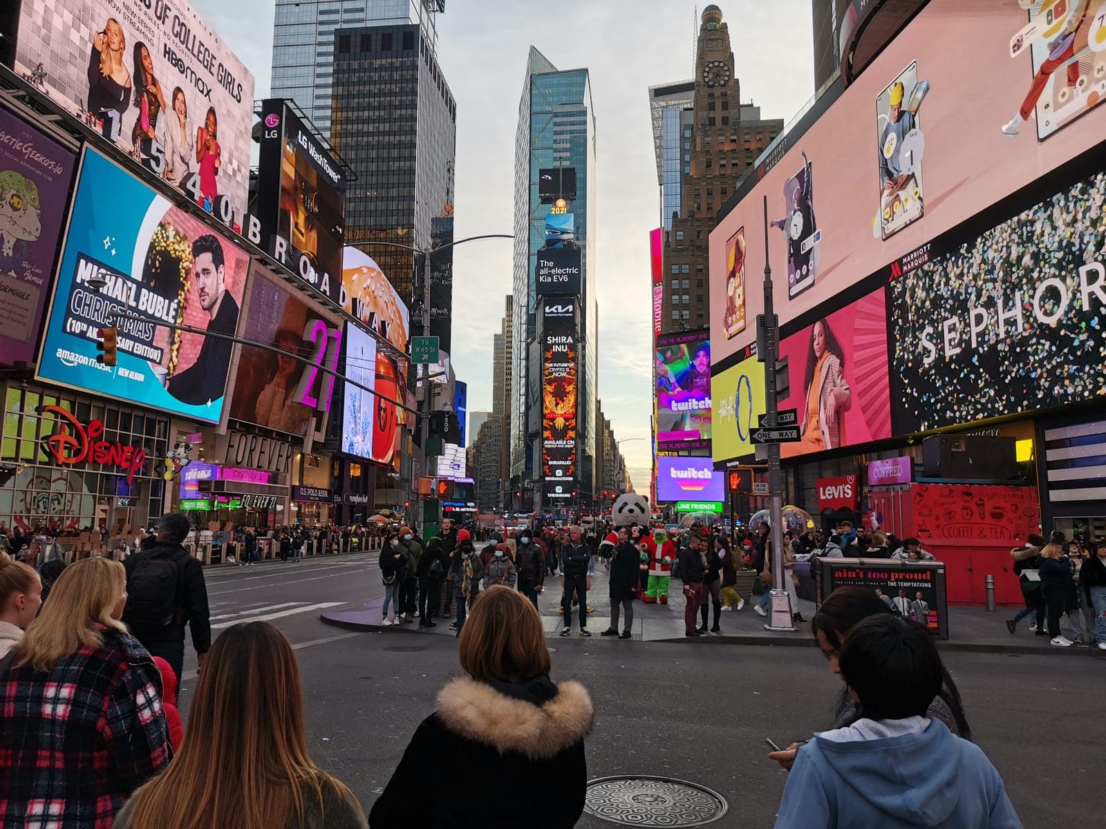 3:50 pm. Then Times Square.