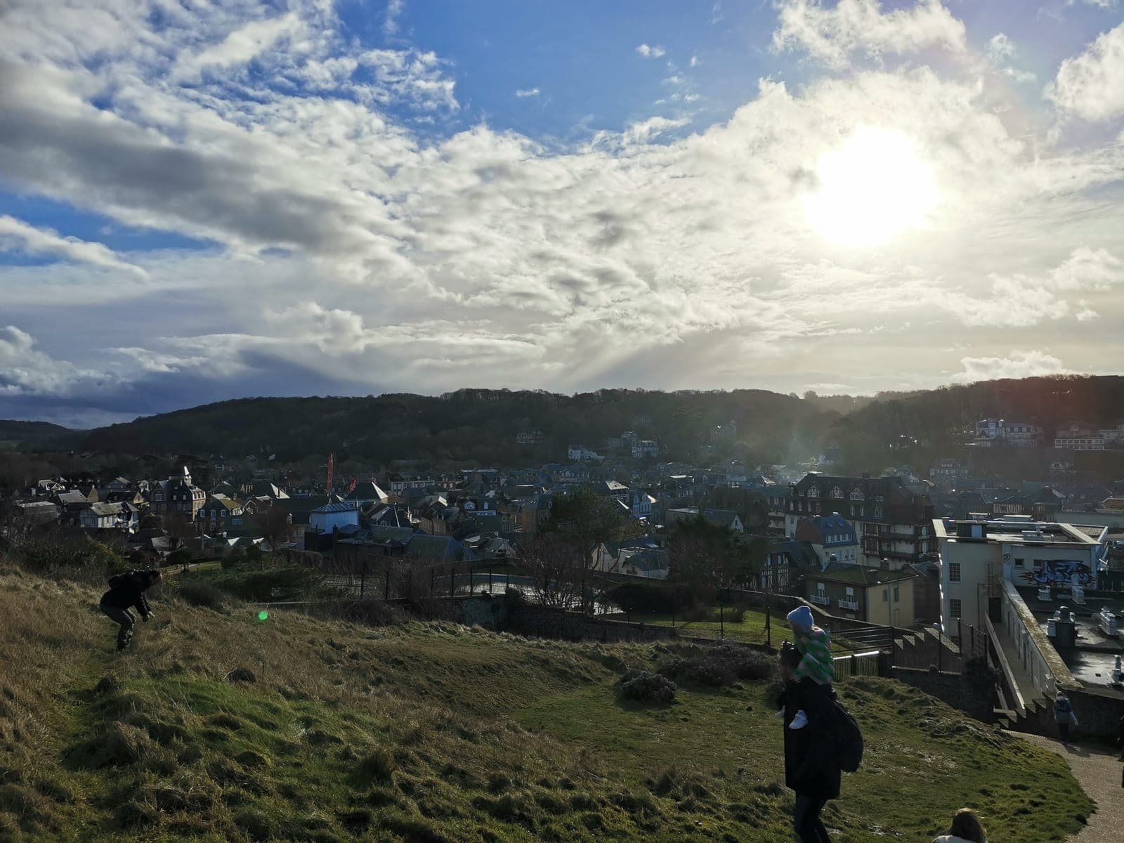 The town below.